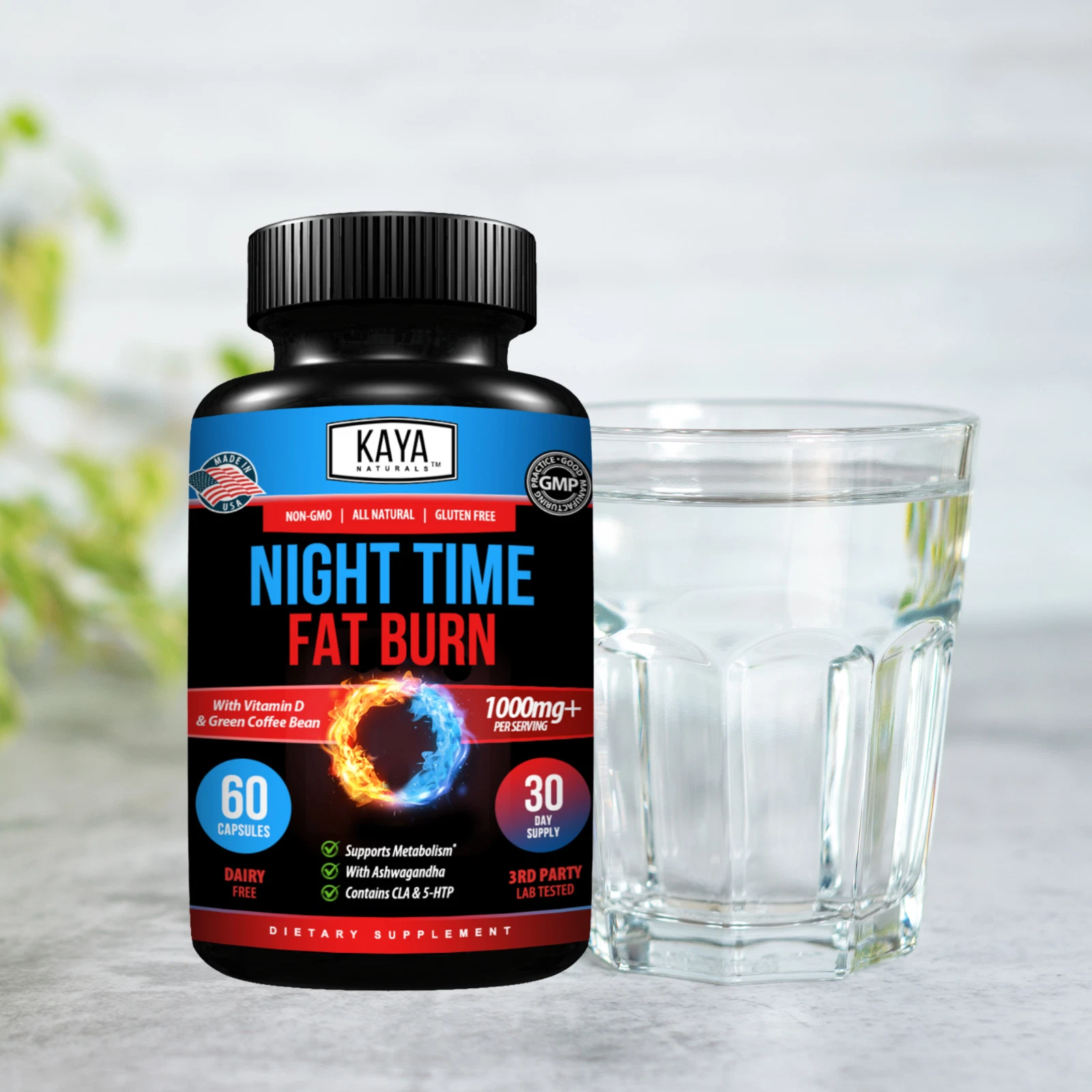 Image of Night Time Fat Burner for Weight Loss & Sleep Support – 60 Capsules