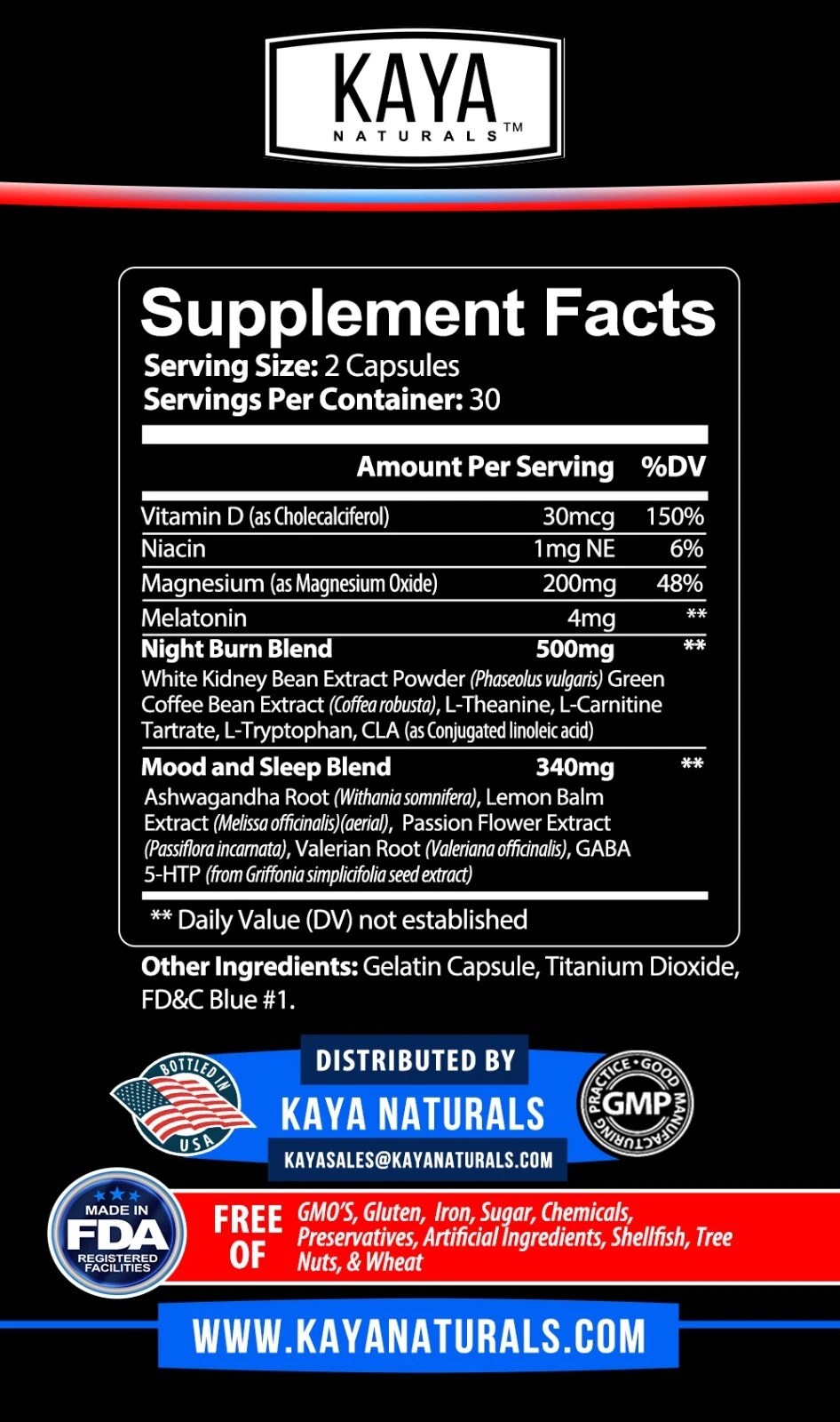Image of Night Time Fat Burner for Weight Loss & Sleep Support – 60 Capsules