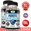 Image of Probiotic Supplement 60 Billion CFU with Prebiotics – 2 Pack, Digestive & Immune Support
