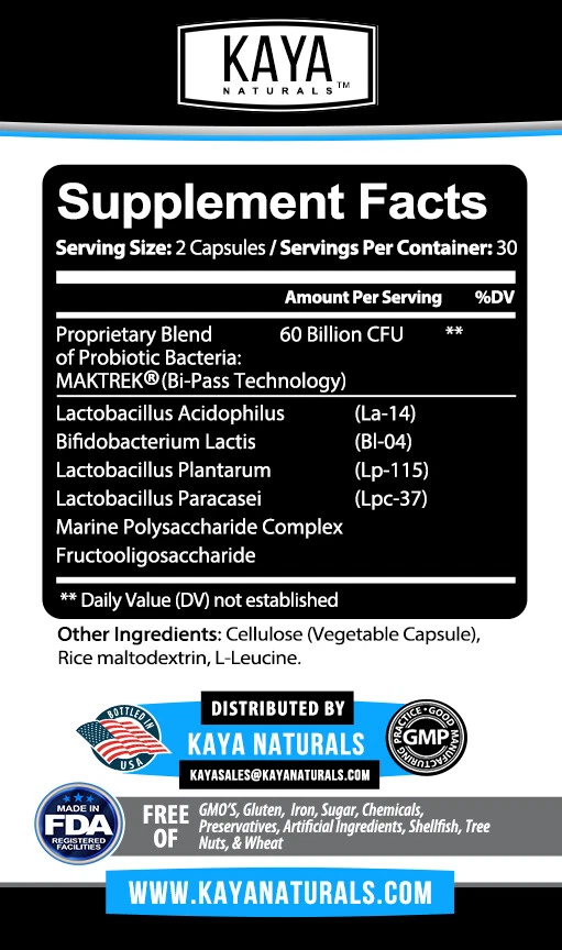 Image of Probiotic Supplement 60 Billion CFU with Prebiotics – Digestive & Immune Support, 60 Capsules