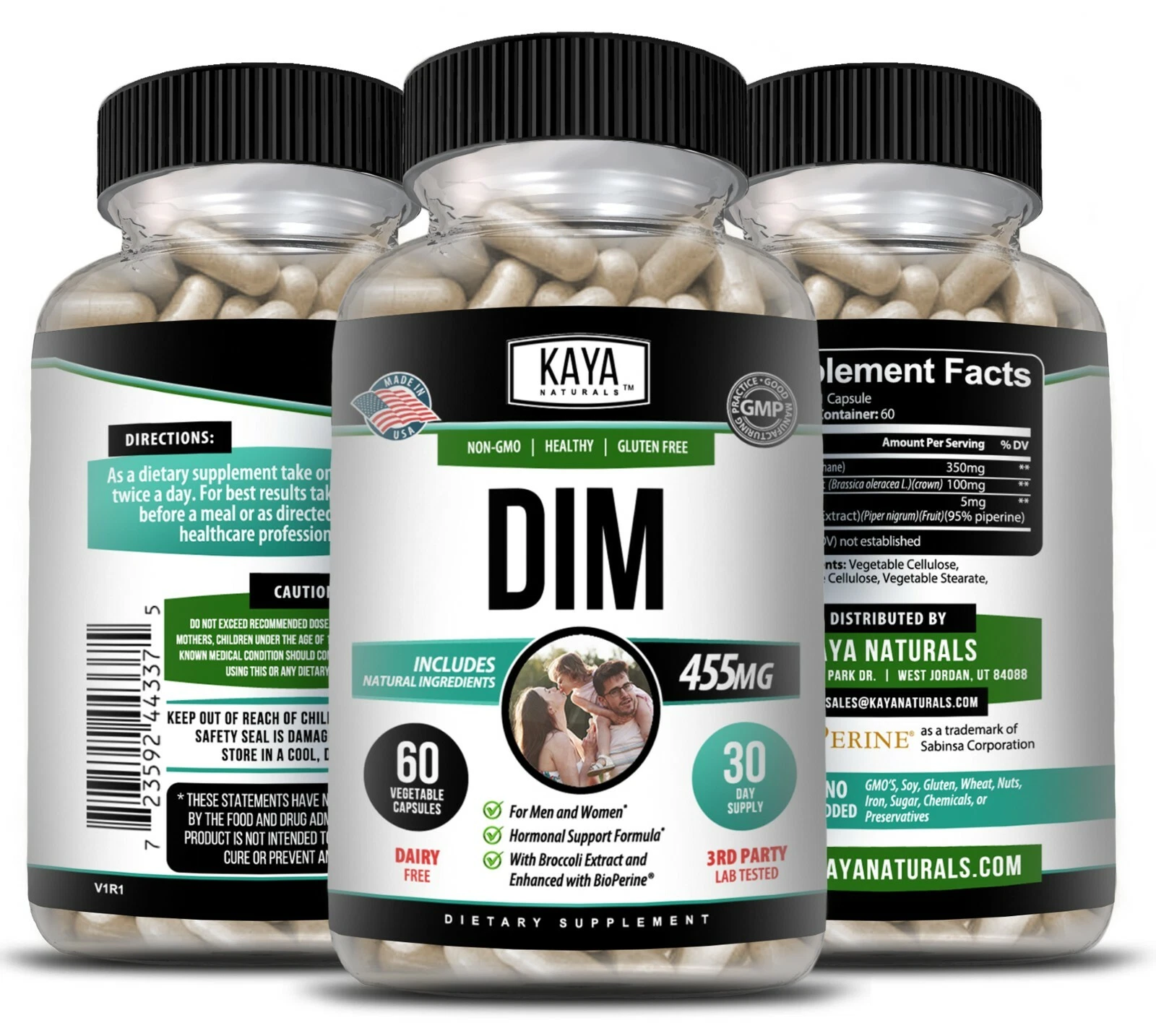 Image of DIM Ultra Supplement for Hormone & Health Support – 60 Capsules with Bioperine
