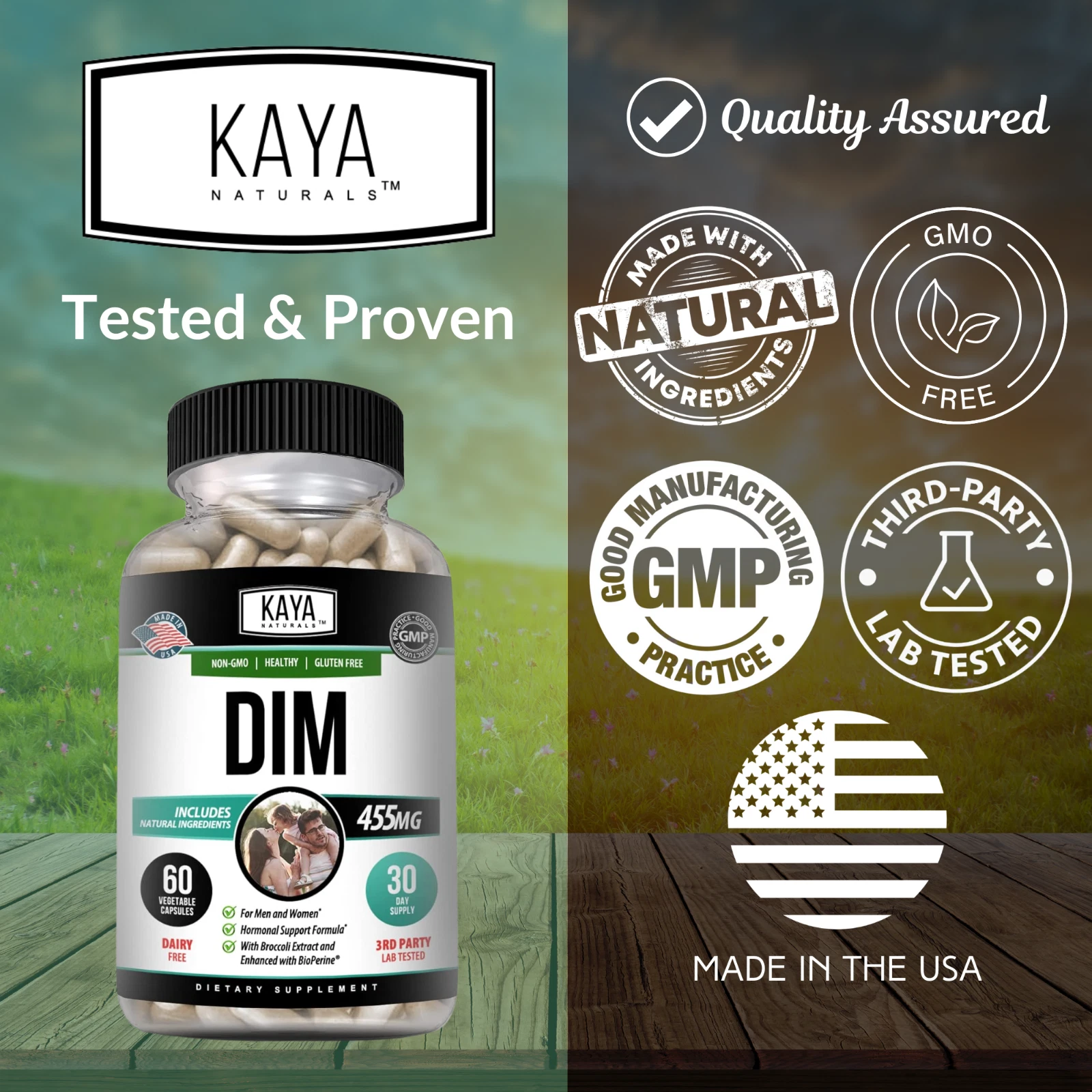 Image of DIM Ultra Supplement for Hormone & Health Support – 60 Capsules with Bioperine