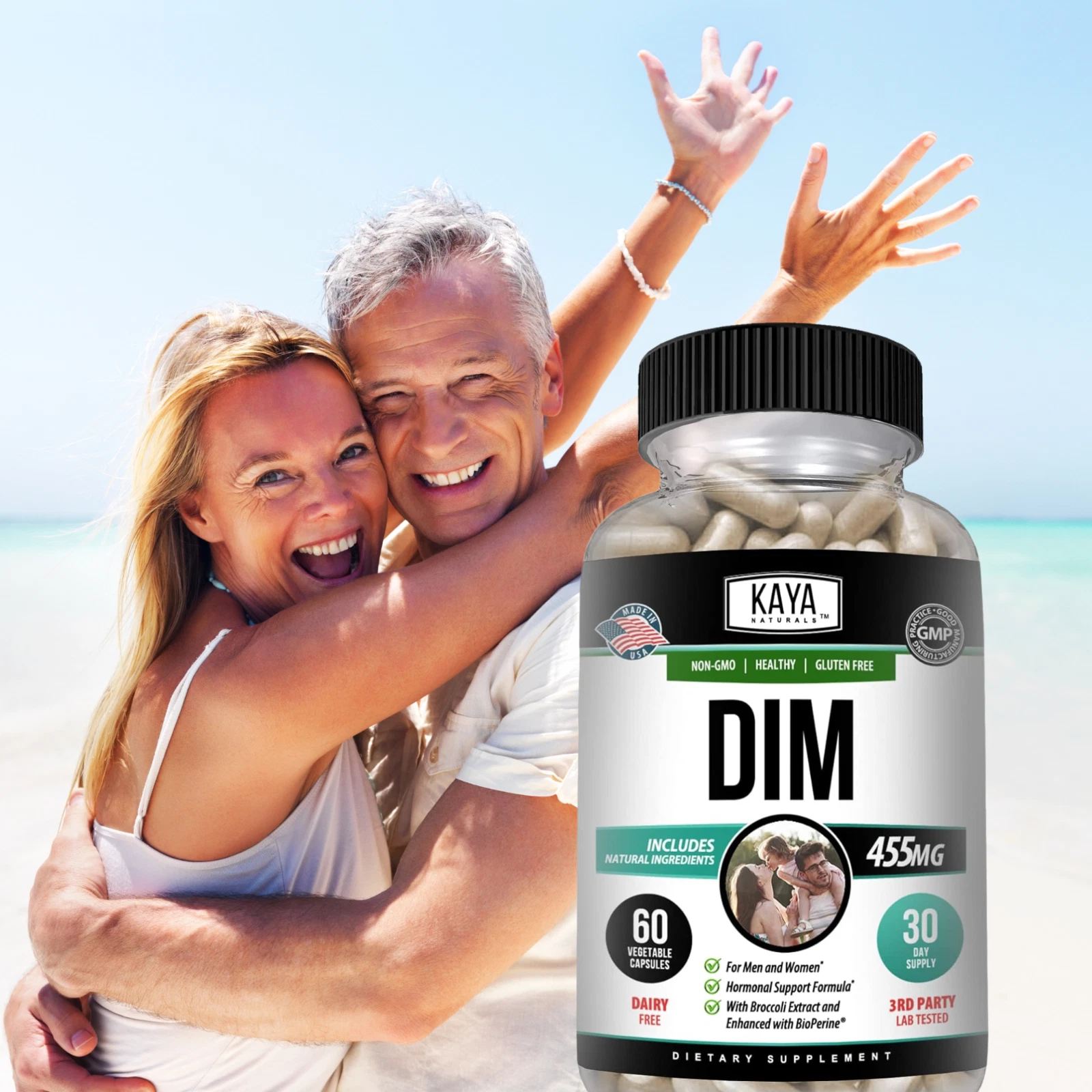 Image of DIM Ultra Supplement for Hormone & Health Support – 60 Capsules with Bioperine