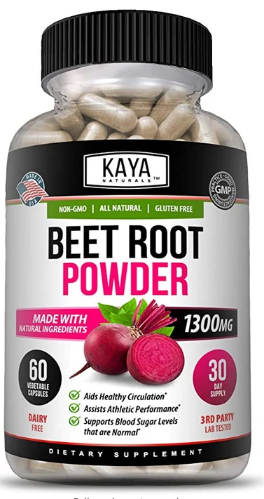 Image of Beetroot Powder Supplement for Antioxidant & Digestive Support – 2 Pack, 1300mg