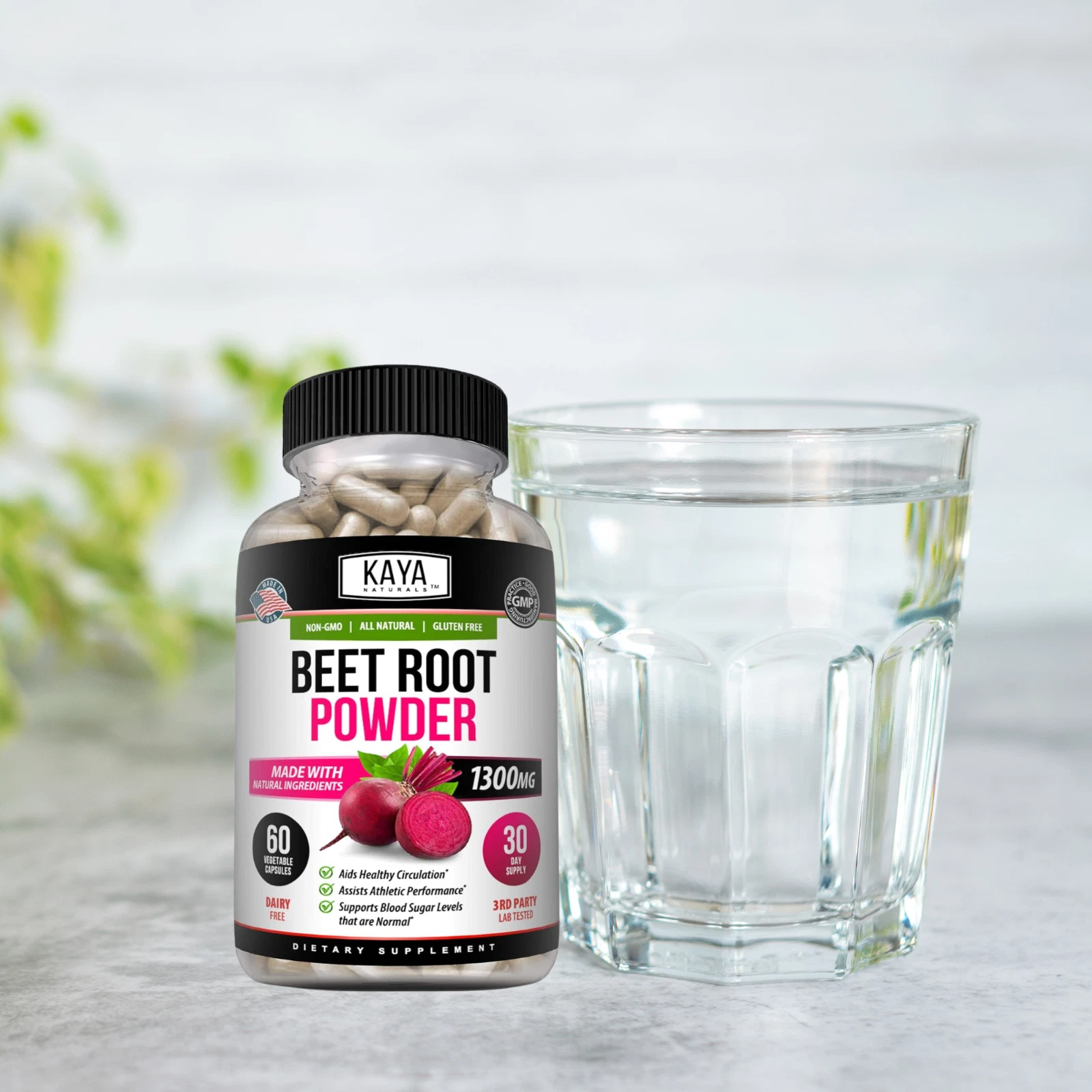 Image of Beetroot Powder Supplement for Antioxidant & Digestive Support – 2 Pack, 1300mg