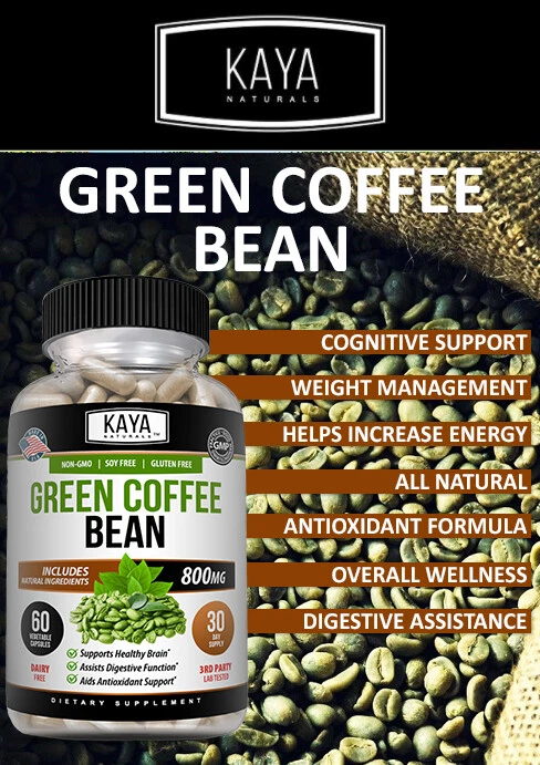 Image of Green Coffee Bean Supplement for Weight Management Support – 60 Capsules
