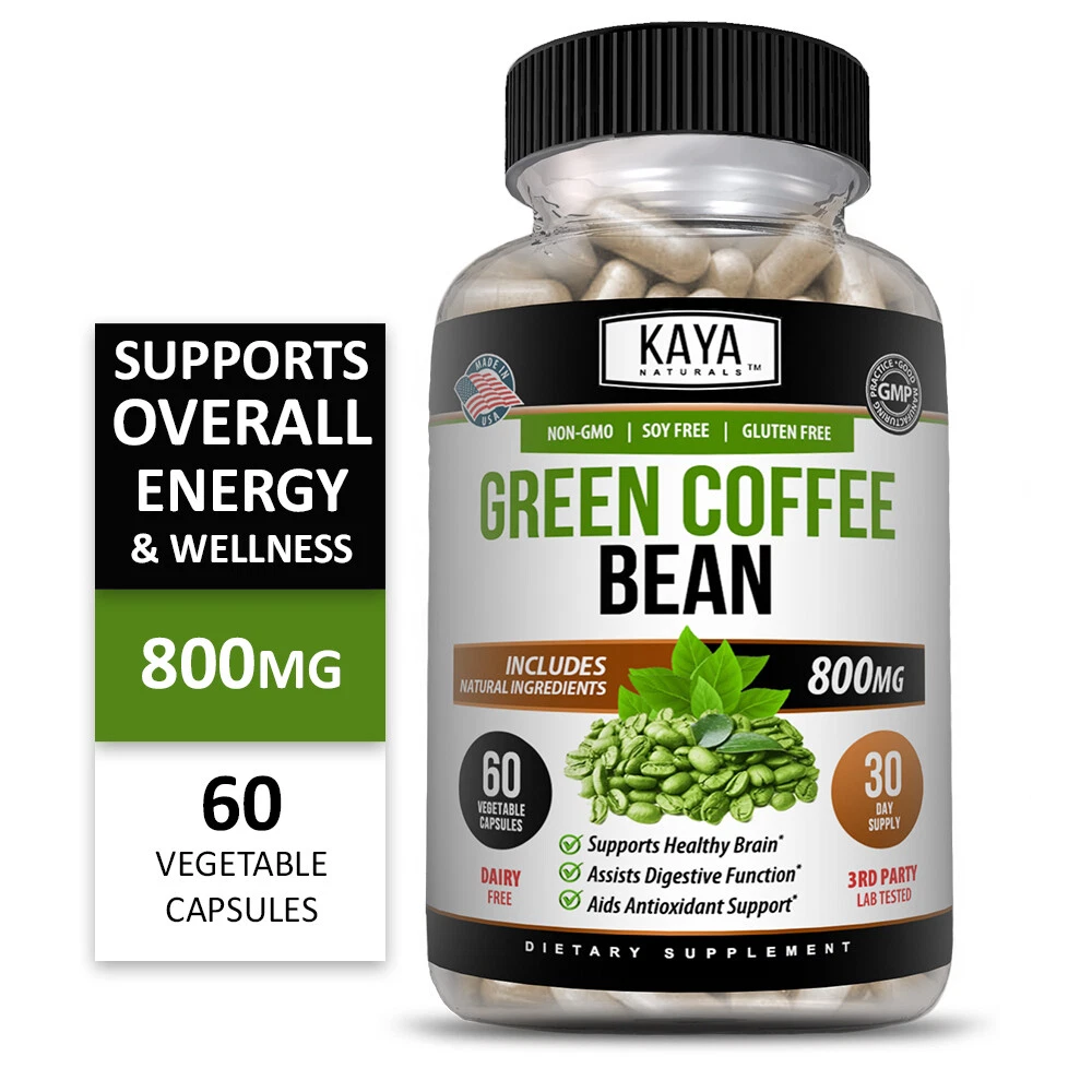 Image of Green Coffee Bean Supplement for Weight Management Support – 60 Capsules