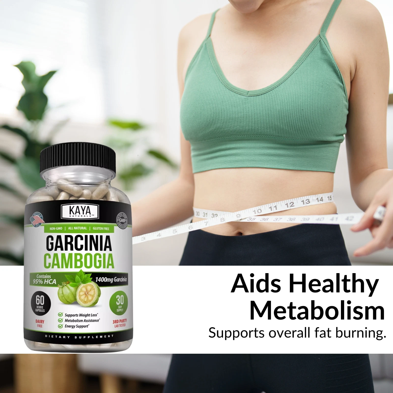 Image of Garcinia Cambogia Supplement for Weight Loss Support – 3 Pack, 60 Capsules