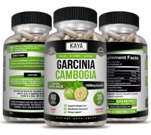 Image of Garcinia Cambogia Supplement for Weight Loss Support – 3 Pack, 60 Capsules