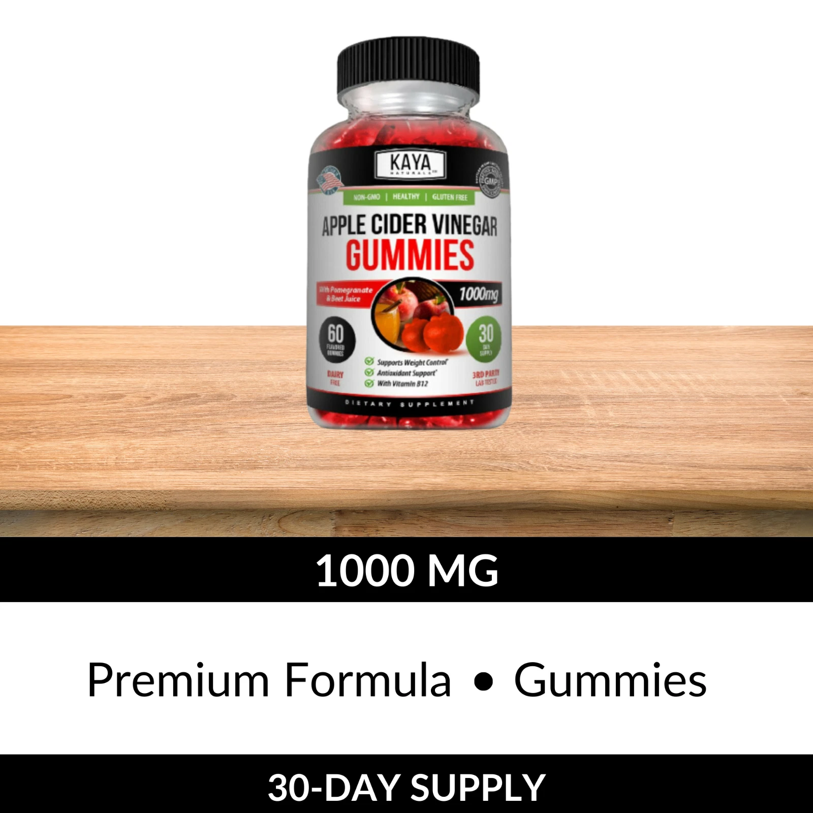 Image of Apple Cider Vinegar Gummies for Weight Loss & Detox Support – 60ct, 1000mg
