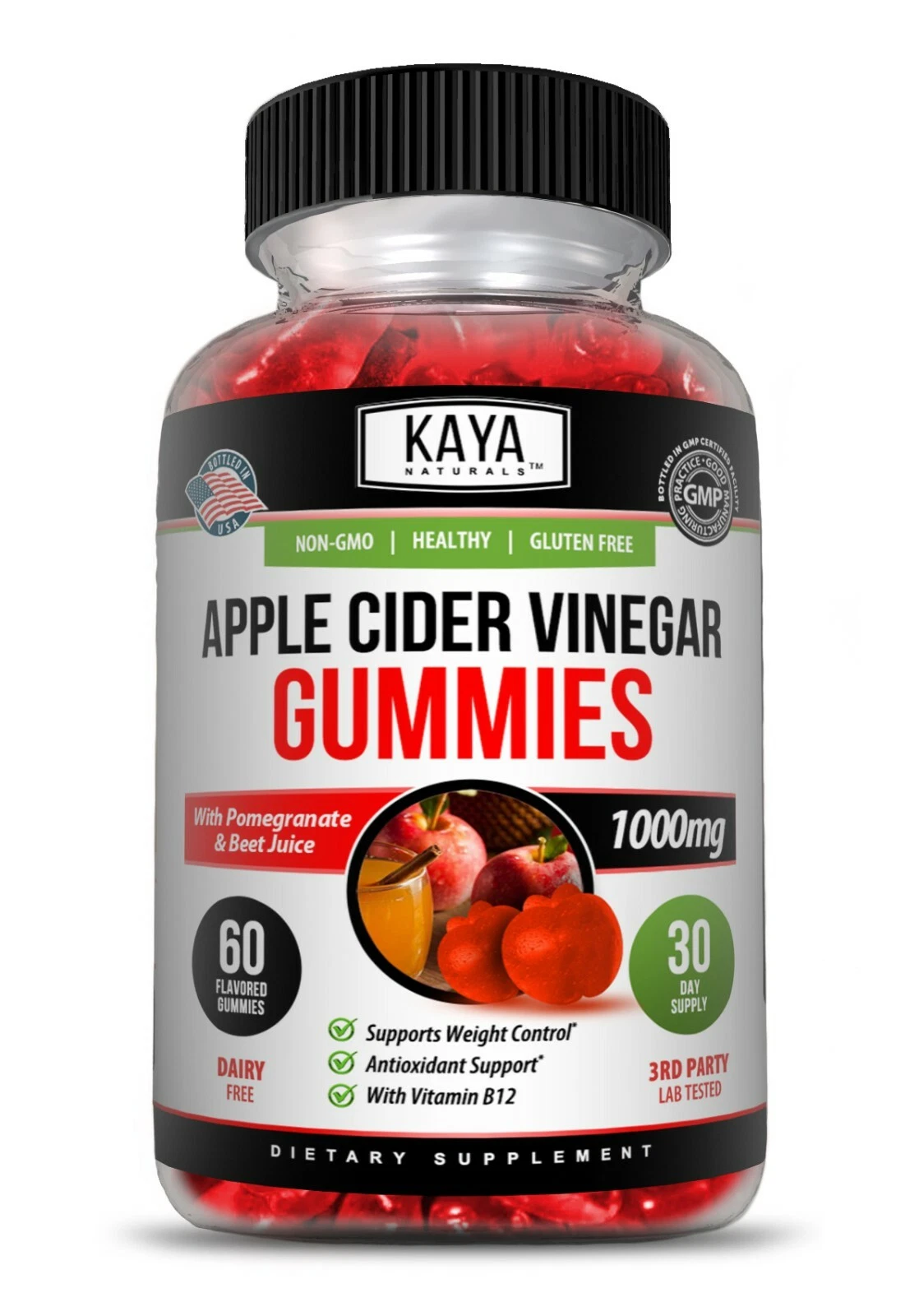 Image of Apple Cider Vinegar Gummies for Weight Loss & Detox Support – 2 Pack, 60ct, 1000mg