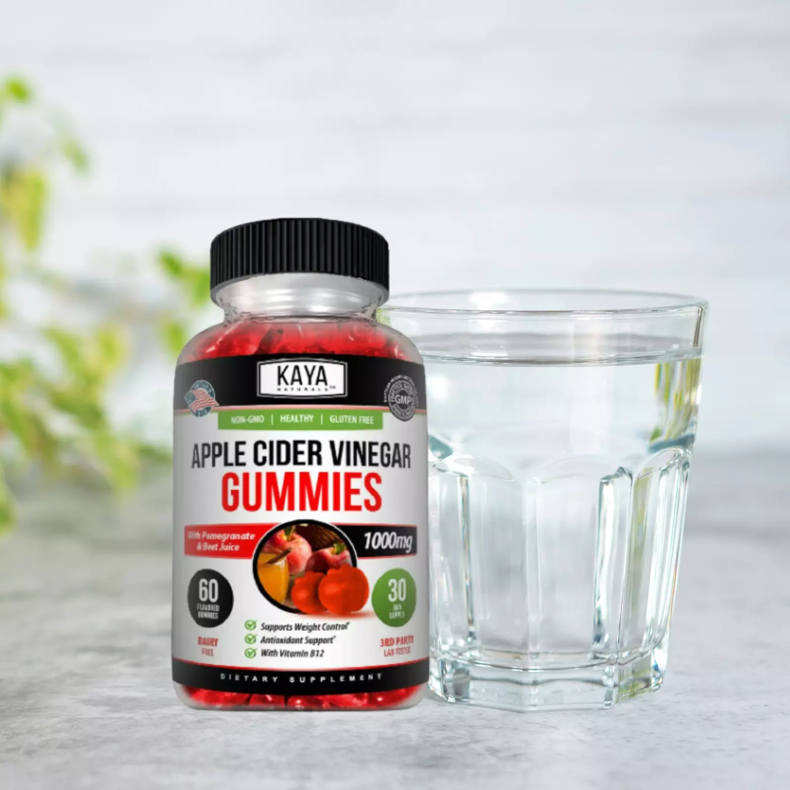 Image of Apple Cider Vinegar Gummies for Weight Loss & Detox Support – 2 Pack, 60ct, 1000mg