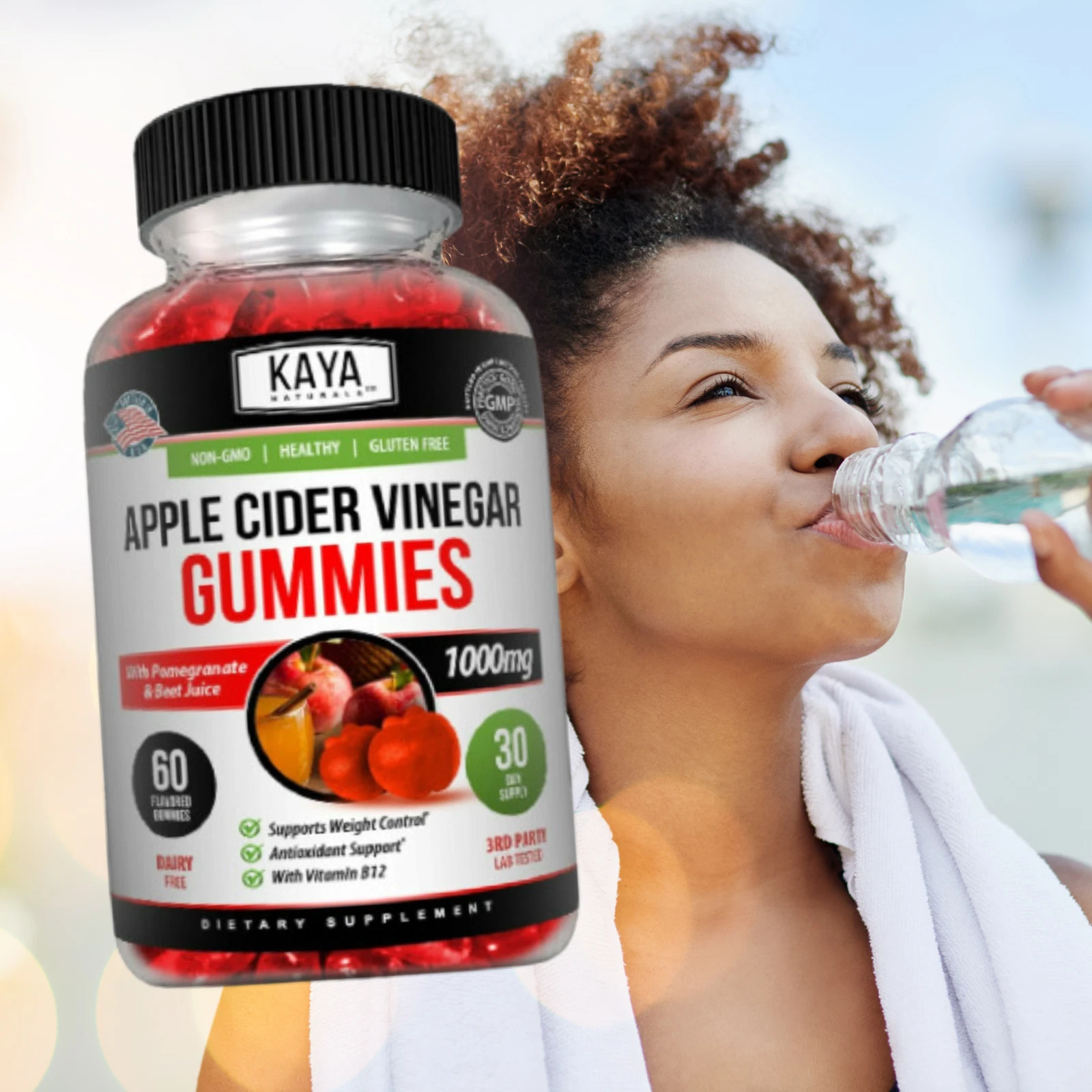 Image of Apple Cider Vinegar Gummies for Weight Loss & Detox Support – 2 Pack, 60ct, 1000mg