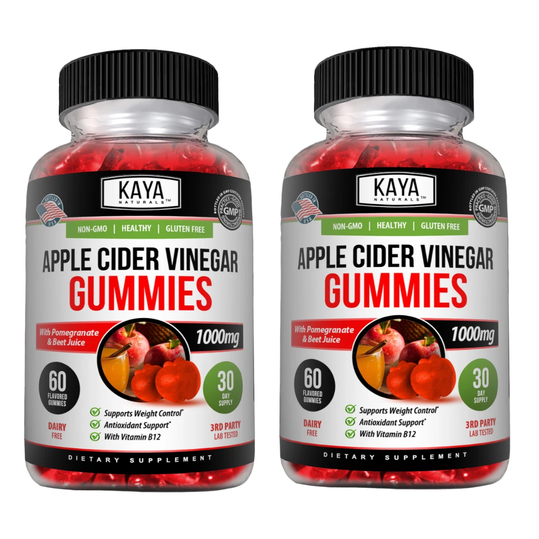 Image of Apple Cider Vinegar Gummies for Weight Loss & Detox Support – 2 Pack, 60ct, 1000mg