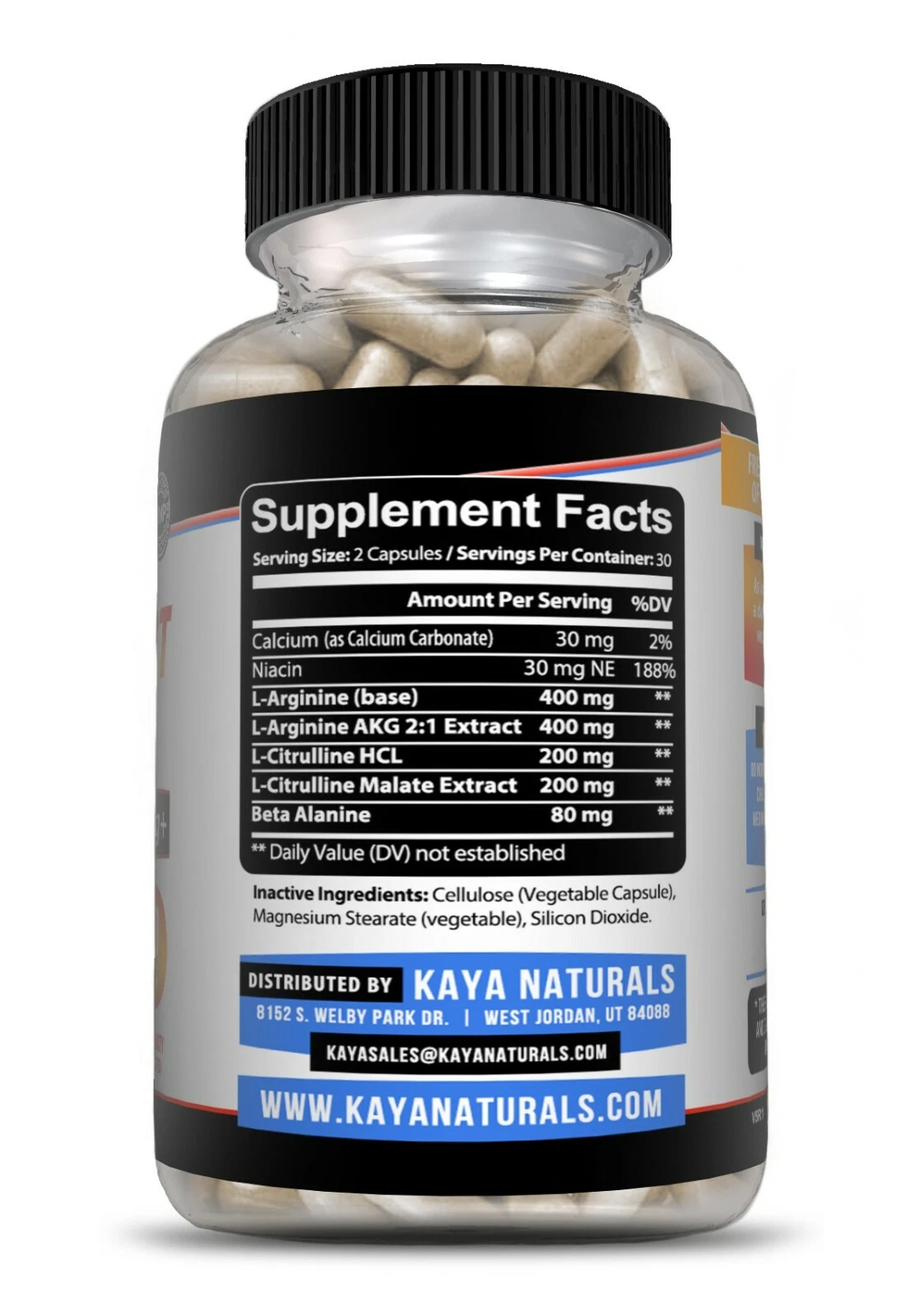 Image of L-Arginine Nitric Oxide Supplement for Libido & Testosterone Support – Nitric Blast, 60 Capsules