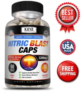 Image of L-Arginine Nitric Oxide Supplement for Libido & Testosterone Support – Nitric Blast, 60 Capsules