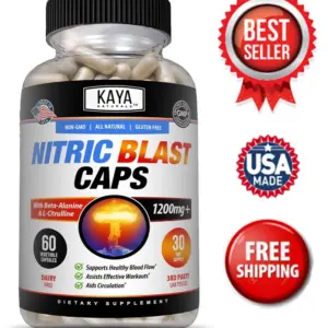 Image of L-Arginine Nitric Oxide Supplement for Libido & Testosterone Support – Nitric Blast, 60 Capsules