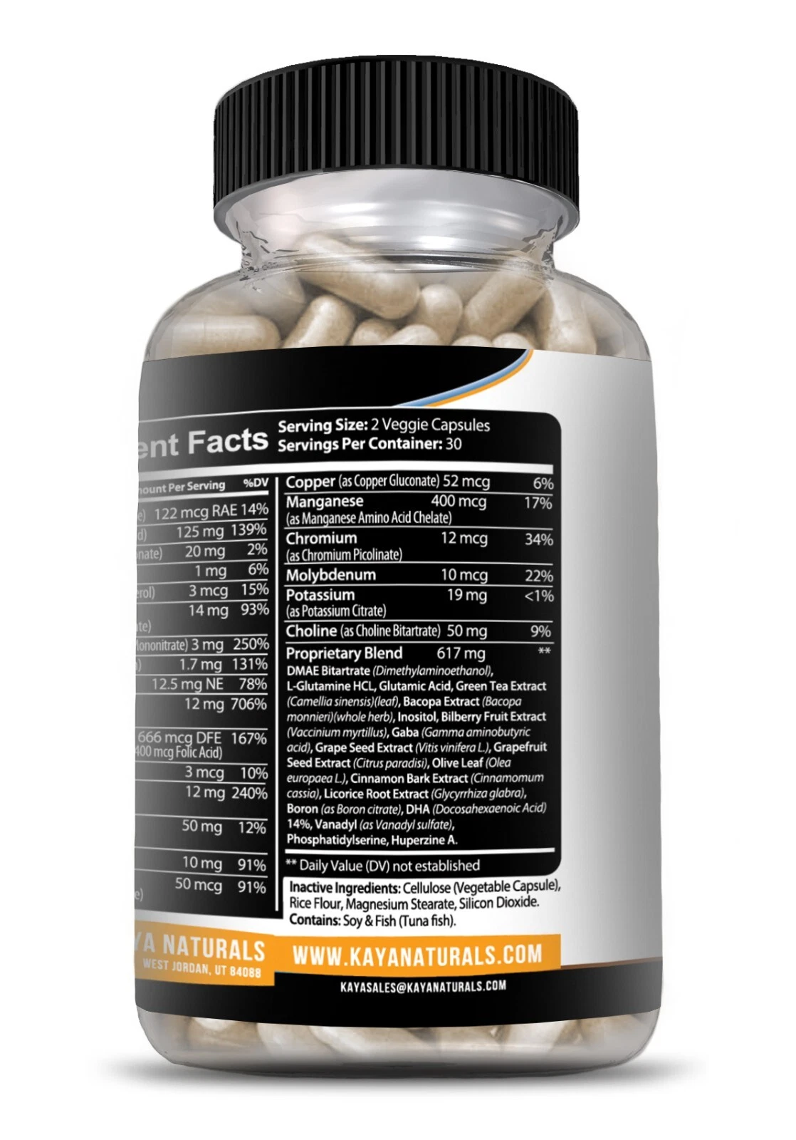Image of Nootropic Brain Booster Supplement for Brain & Memory Support – 60 Capsules