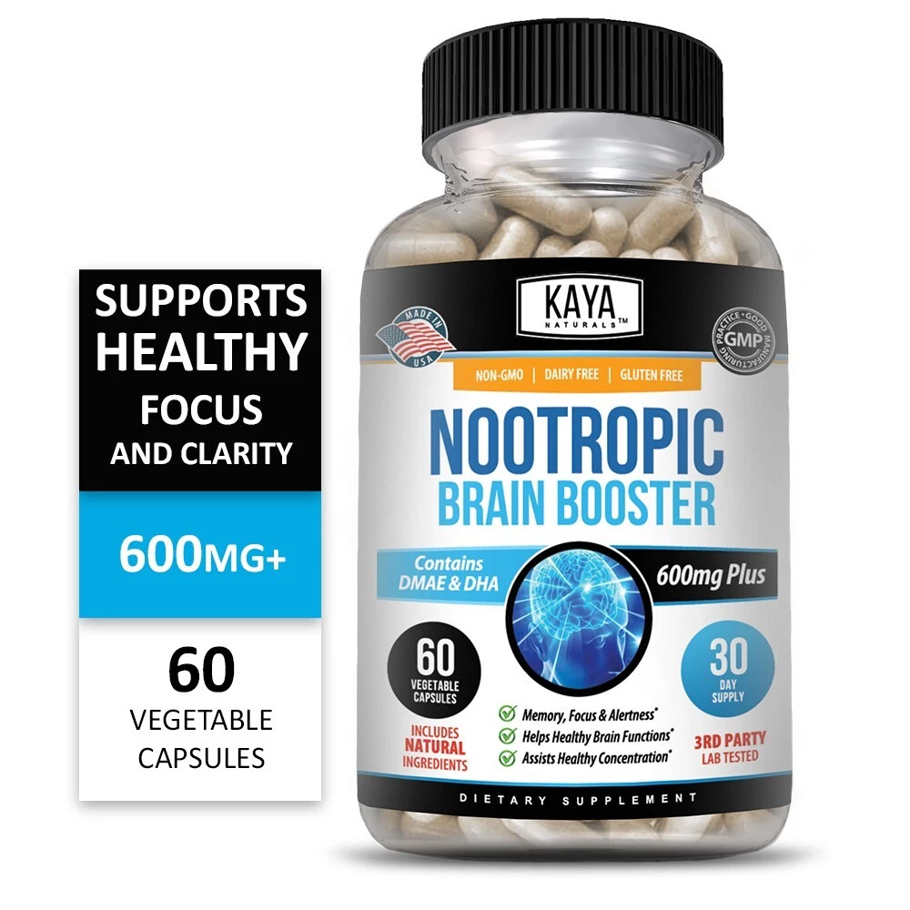 Image of Nootropic Brain Booster Supplement for Brain & Memory Support – 60 Capsules
