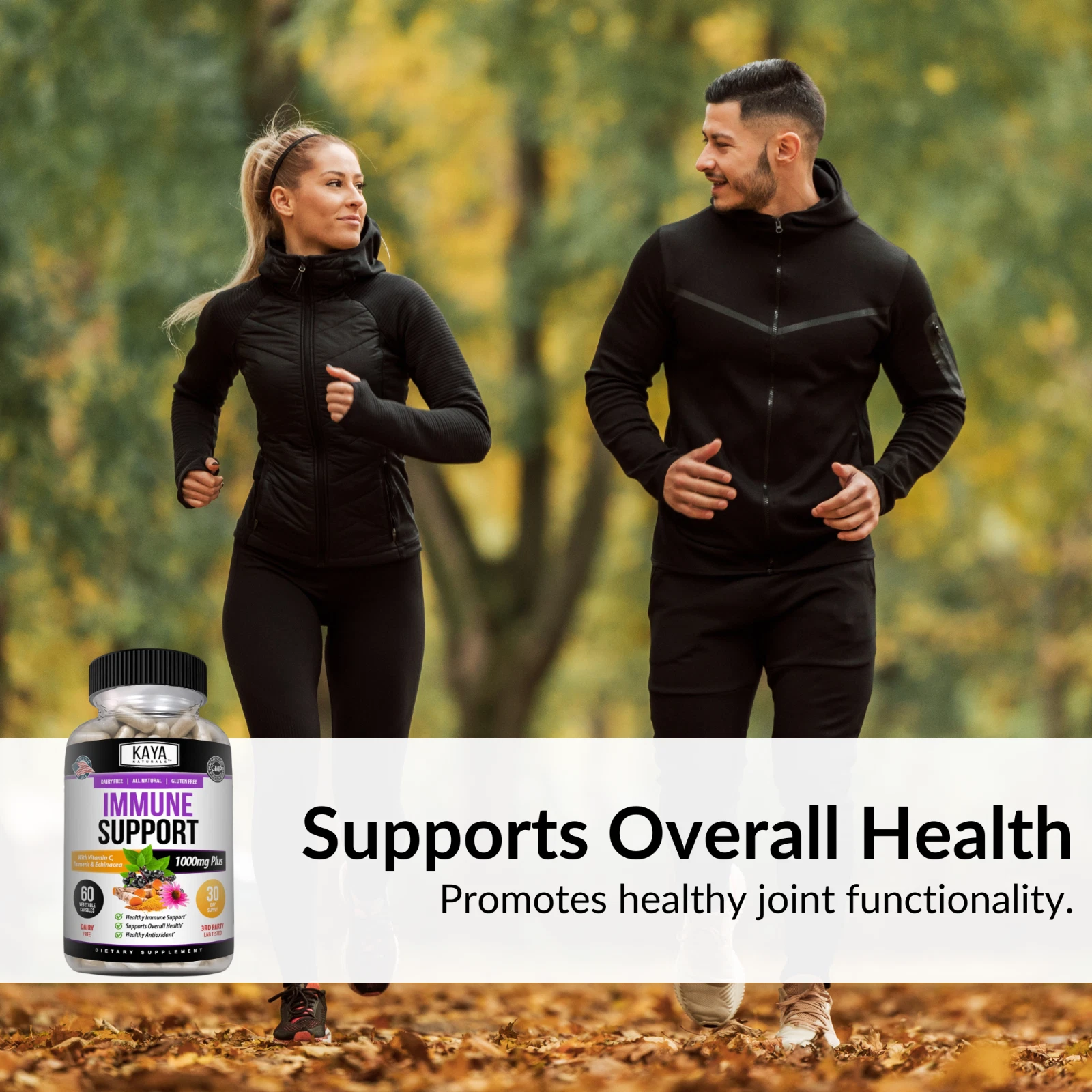 Image of Elderberry Immune Support Supplement – Vitamin C, Zinc, Probiotics & Echinacea