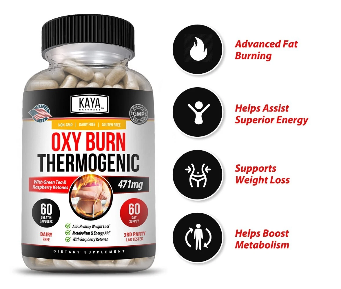 Image of Thermogenic Fat Burner for Weight Loss & Appetite Control – OXY Burn 471mg
