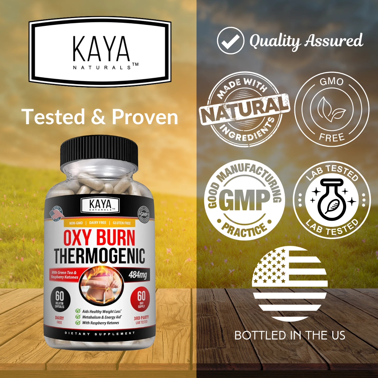Image of Thermogenic Fat Burner for Weight Loss & Appetite Control – OXY Burn 471mg