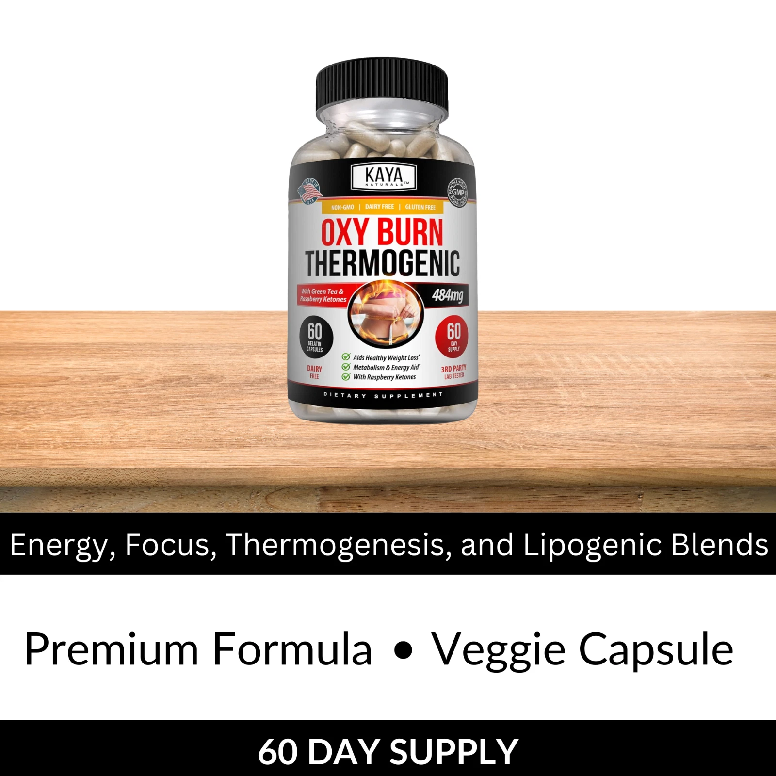 Image of Thermogenic Fat Burner for Weight Loss & Appetite Control – OXY Burn 471mg