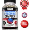 Image of L-Arginine Supplement for Nitric Oxide & Libido Support – Testosterone Booster, 60 Capsules