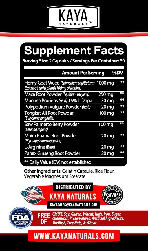 Image of Horny Goat Weed Supplement for Libido & Energy Support – Men & Women, 60 Capsules