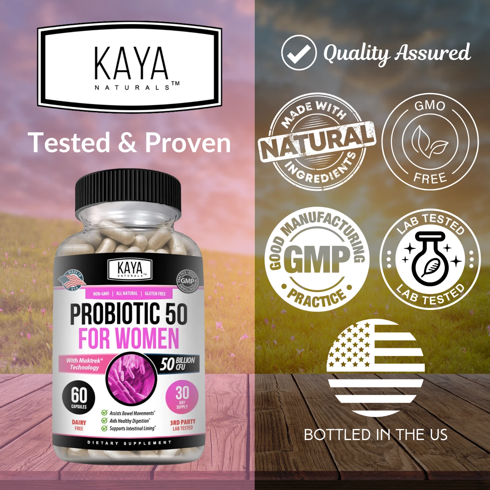 Image of Women's Probiotic Supplement for Digestive & Immune Support – 50 Billion CFU