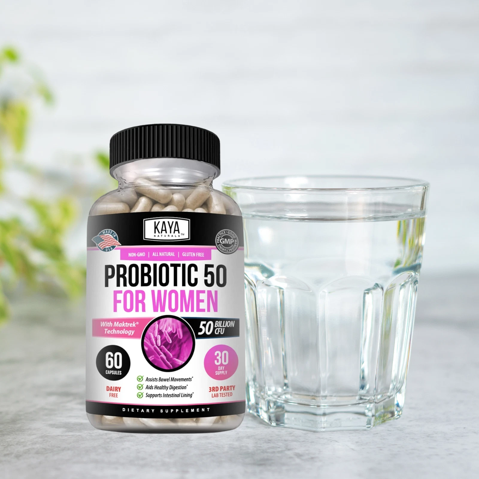 Image of Women's Probiotic Supplement for Digestive & Immune Support – 50 Billion CFU