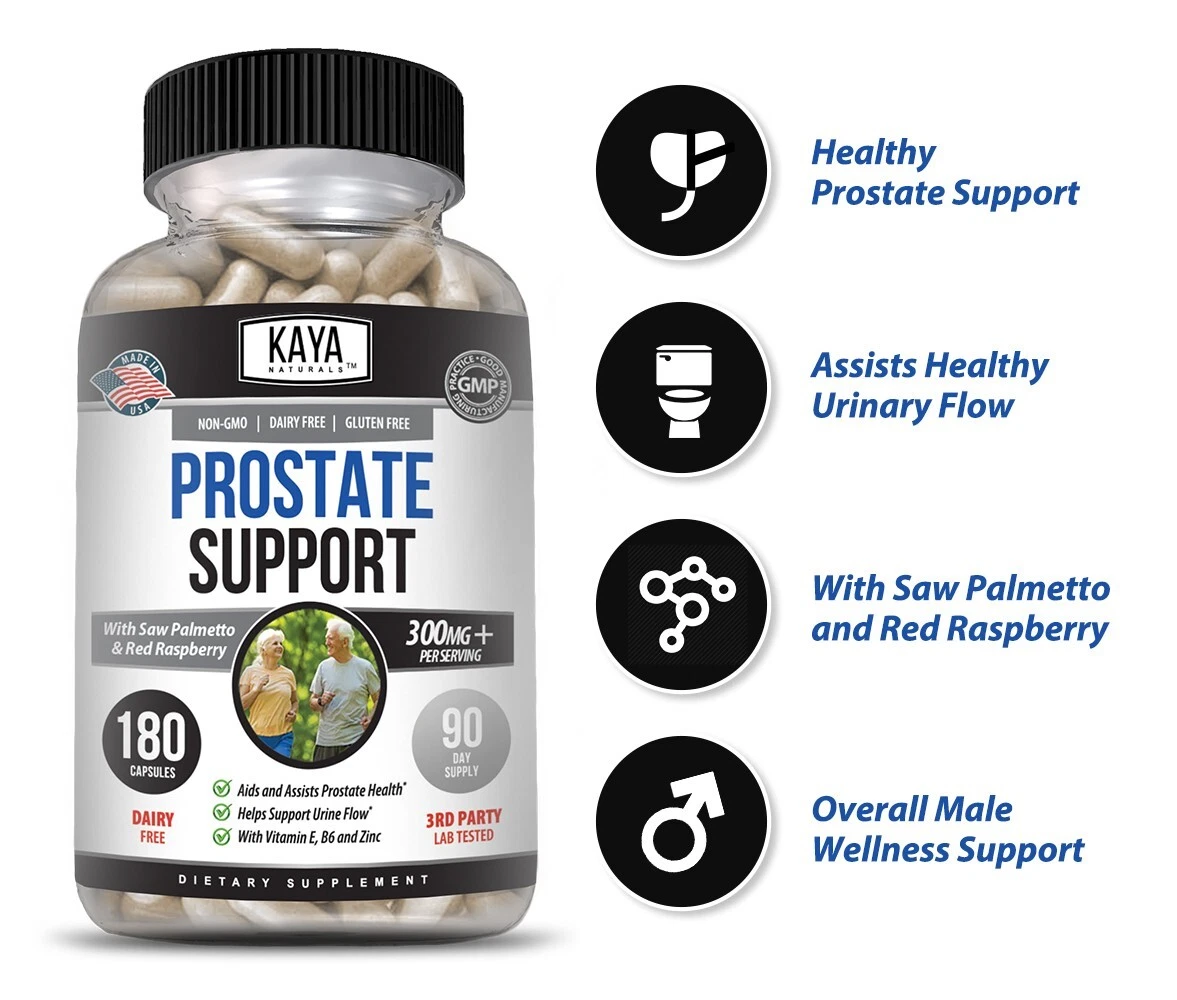 Image of Saw Palmetto Prostate Health Supplement – Bladder & DHT Support, 180 Capsules