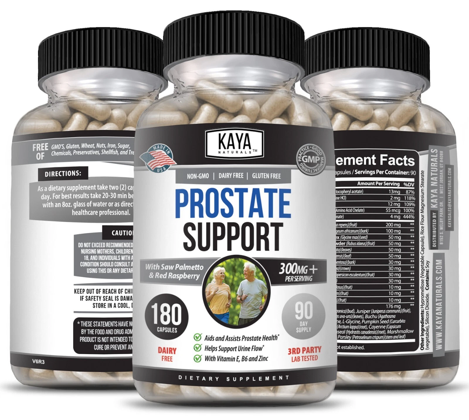 Image of Saw Palmetto Prostate Health Supplement – Bladder & DHT Support, 180 Capsules