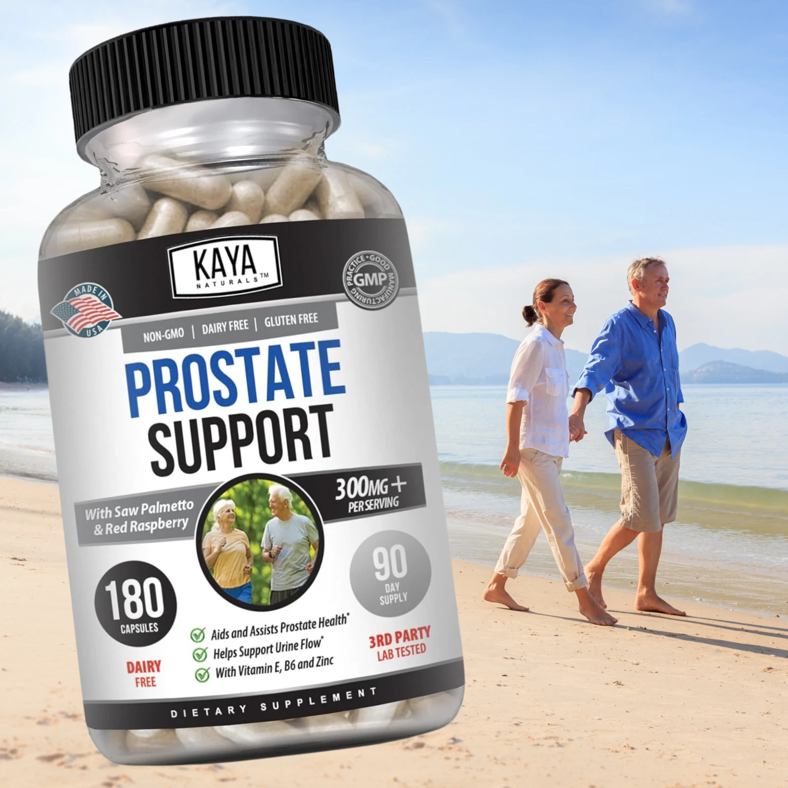 Image of Saw Palmetto Prostate Health Supplement – Bladder & DHT Support, 180 Capsules