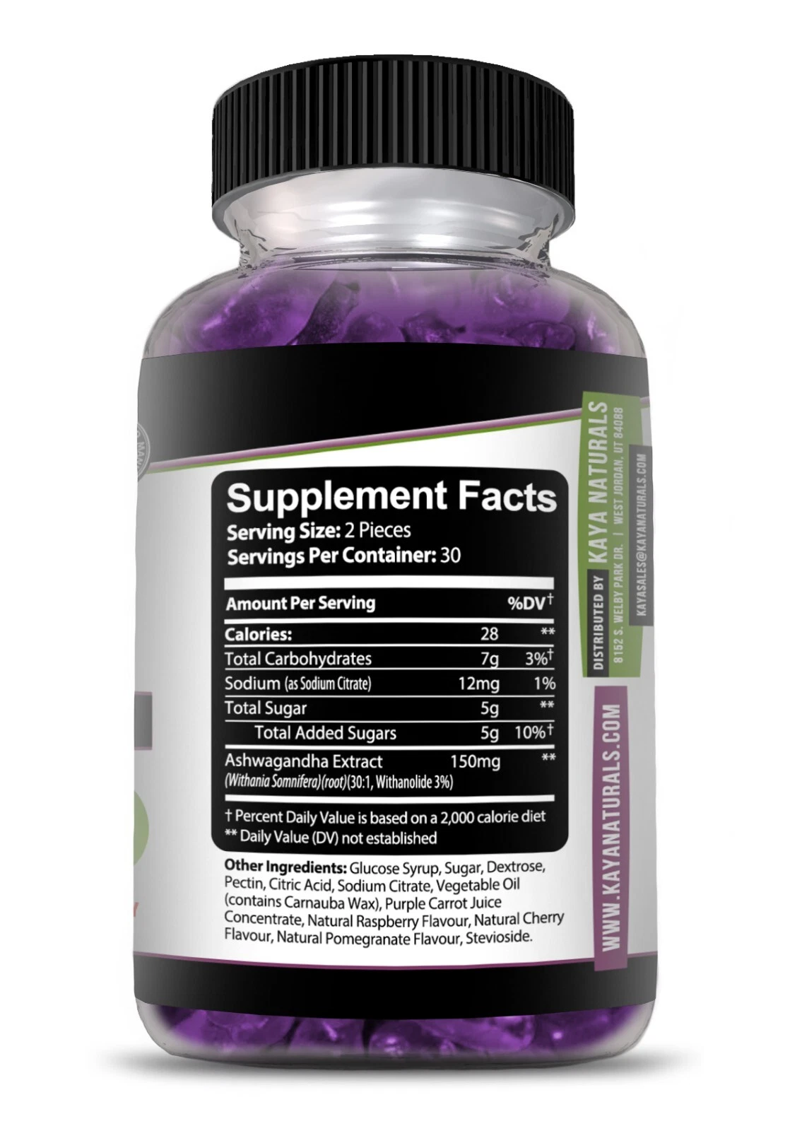 Image of Ashwagandha Gummies for Stress & Calm Support – 60ct, Natural Flavor