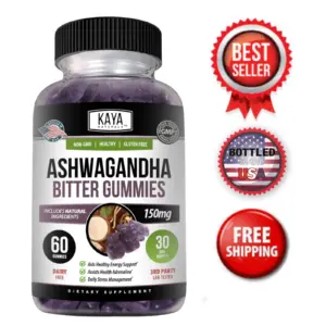 Image of Ashwagandha Gummies for Stress & Calm Support – 60ct, Natural Flavor