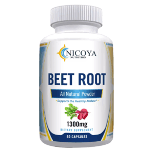 (1 Pack) Beetroot Nitric Oxide Booster for Circulation & Energy Support – 1300mg