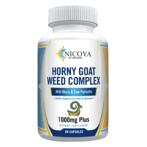 (1 Pack) Horny Goat Weed Supplement with Maca & Ginseng for Libido & Energy Support – 1000 MG+
