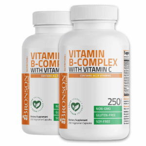 (2 Pack) Vitamin B Complex Immune Support Supplement with Vitamin C – 250 Capsules