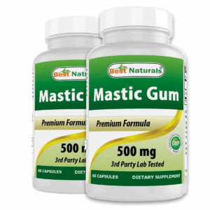 (2 Pack) Mastic Gum 500mg Capsules | Digestive Support & Gut Health, 60 Count