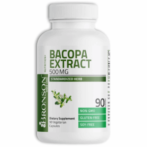 (1 Pack) Bacopa Monnieri 500 mg Brain Support – 90 V-Caps Non-GMO Gluten Free
