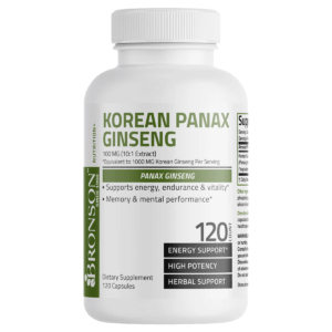 (1 Pack) Panax Ginseng Capsules Energy & Memory Supplement, 120 Count