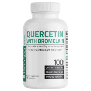 (1 Pack) Quercetin Supplement Immune Support Capsules – 100 Count with Bromelain