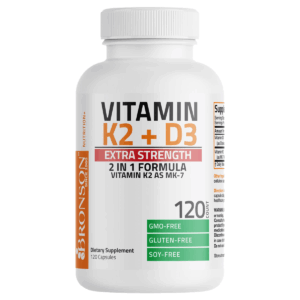 (1 Pack) Vitamin K2 MK7 + D3 120 Capsules – Bone & Heart Health Support