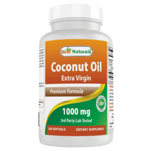 (1 Pack) Coconut Oil Softgels 1000 mg – Natural Wellness & Energy Support – 180 Count