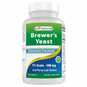 brewers yeast tablets 500mg – 240 count bottle for digestive health and daily energy support